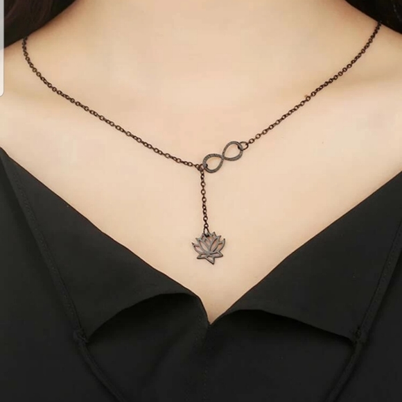Nikkiwallflower Jewelry - *Malia* Lotus Infinity Necklace